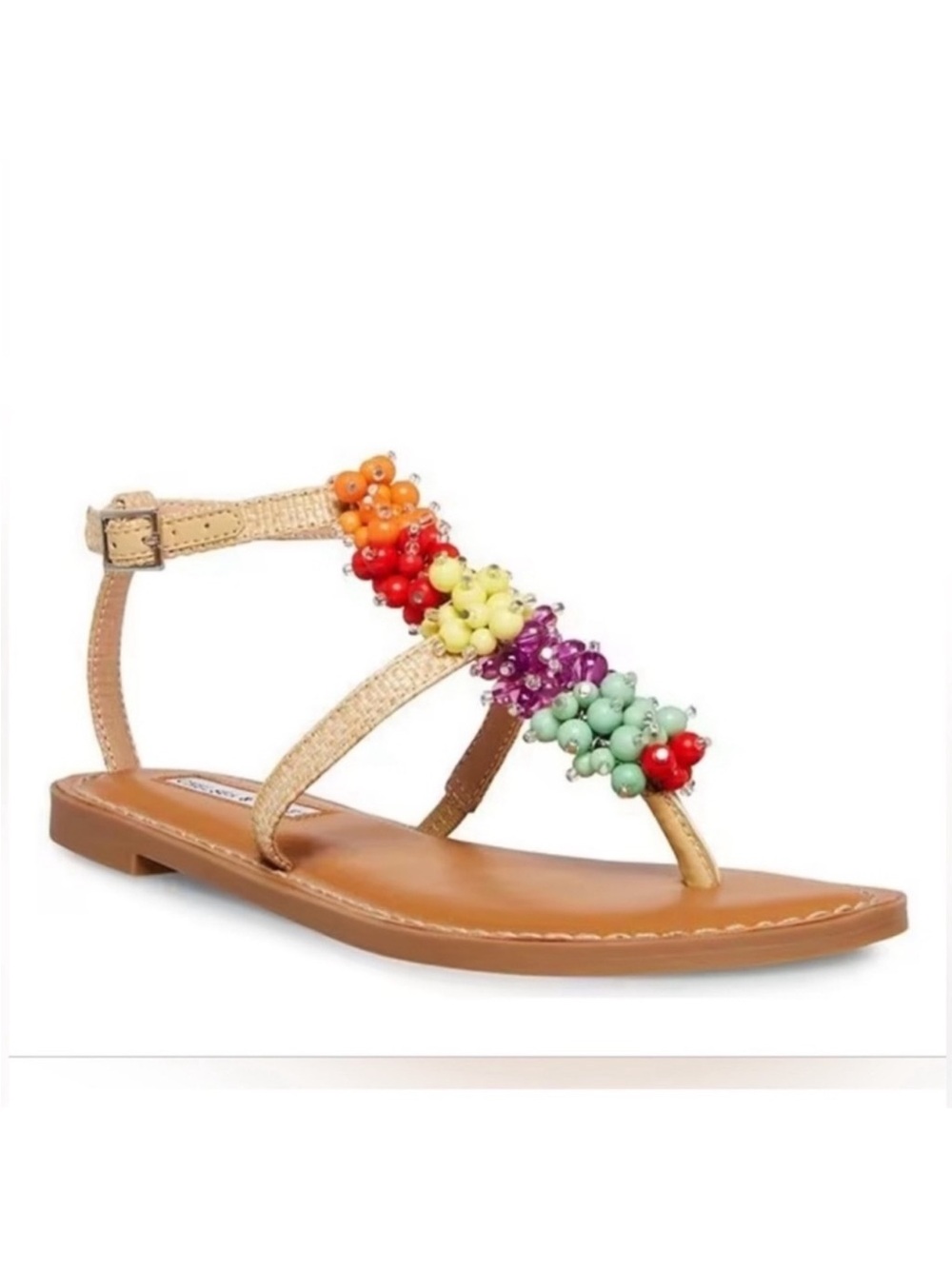 Chelsea & Violet Sandals Beaded Multicolor Ella Rainbow Size 9.5